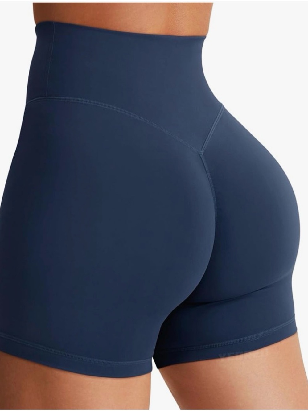 High-Waist Navy Women’s Athletic Bike Shorts